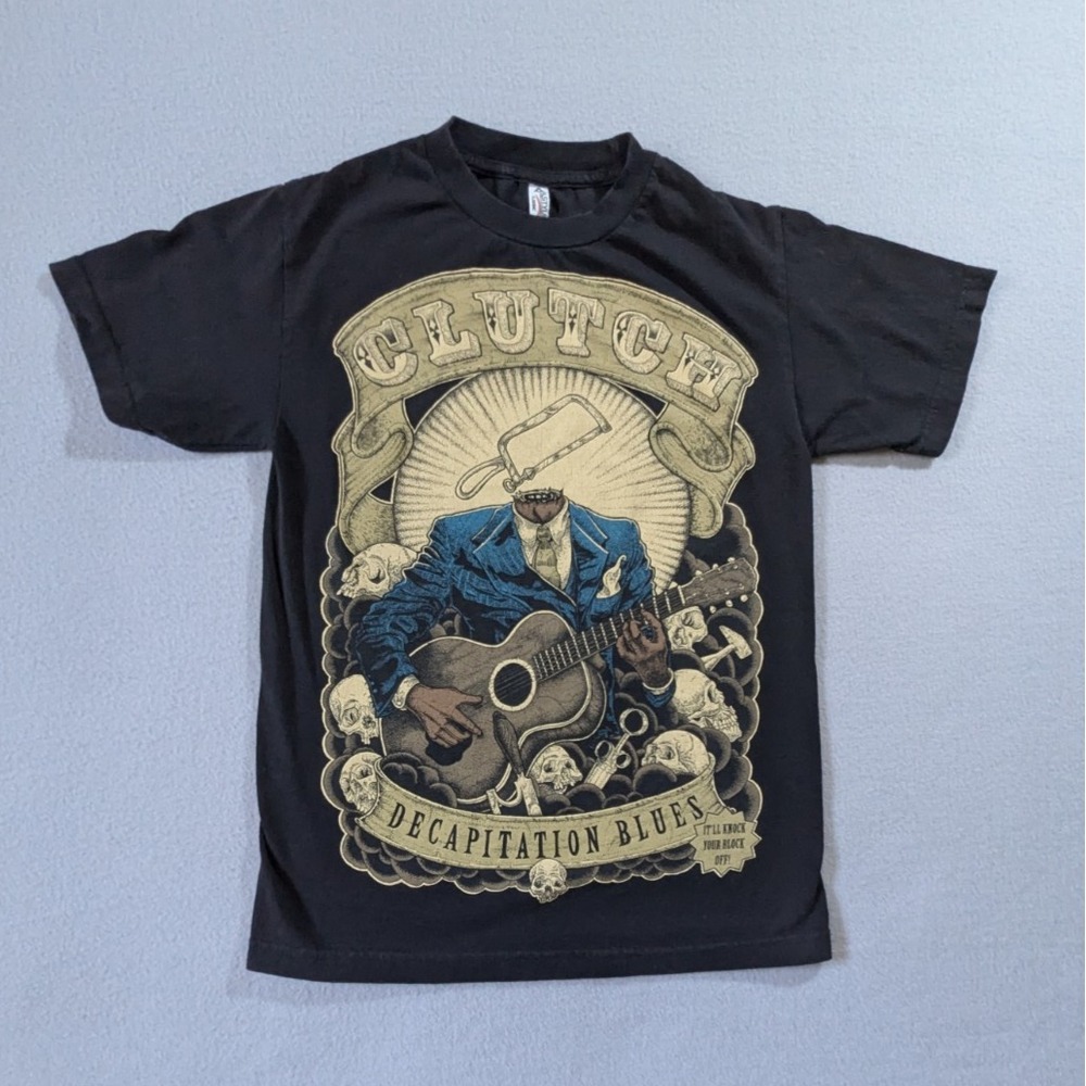 Clutch Decapitation Blues T‎ Shirt Small Black Allstyle Tag Rock Band Merch